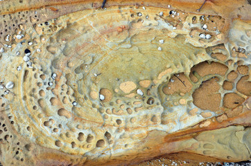 Shapes and patterns of weathered Sydney (Hawkesbury) sandstone on the New South Wales coast