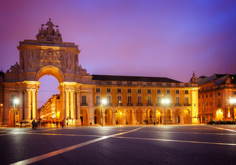 Fototapeta premium Rua Augusta Arch in Lisbon, Portugal