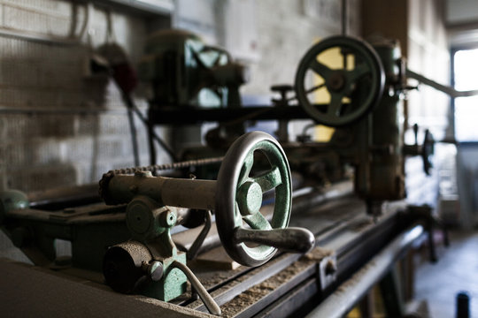 Old machine in workshop