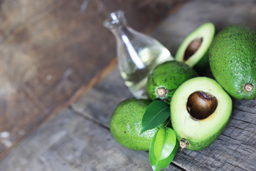 avocado on wooden background
