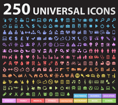 250 Universal Icons. 