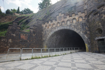 The old road tunnel in Prague. Vysehrad