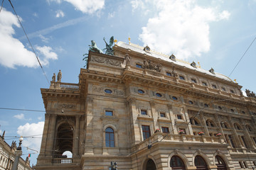 Obraz premium Prague National Theatre closeup. Czech Republic