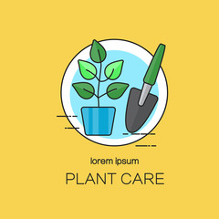Plant care logotype design templates
