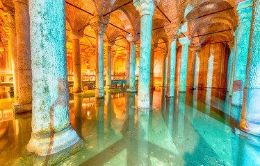 The Basilica Cistern - underground water reservoir build by Empe