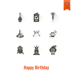 Fototapeta na wymiar Happy Birthday Icons Set