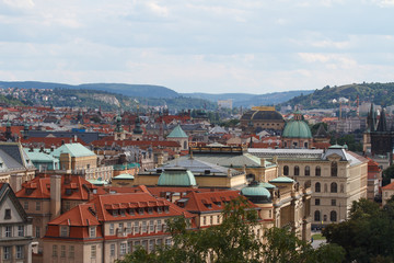 Fototapeta na wymiar Panoramic aerial view of the old town. Prague, Czech 