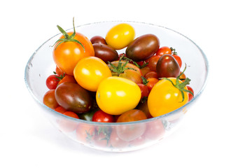 Fresh tomatoes on plate