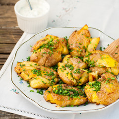 Australian Crash Hot Potatoes with Sour Cream