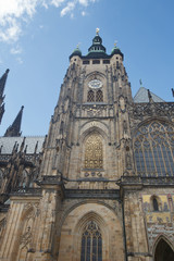Fototapeta na wymiar Cathedral of St. Vitus, Wenceslas and Vojtech in Prague Castle 