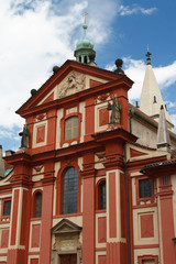 Fototapeta na wymiar Beautiful St. George's Basilica at Prague Castle 