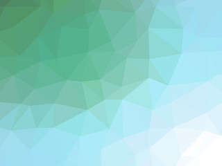 Fototapeta na wymiar Green teal gradient abstract polygonal triangular background