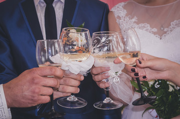 glasses of champagne