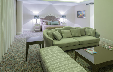 Modern interior of dining room