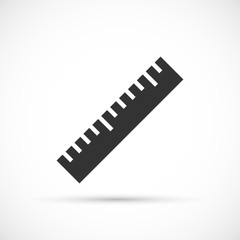 Ruler icon on white background