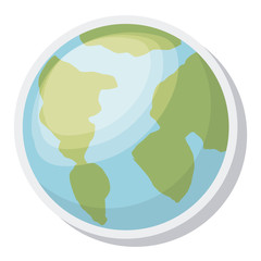 planet earth sphere isolated icon vector illustration design