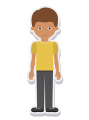 young man male isolated vector illustration design