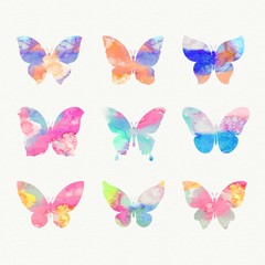 Hand painted butterflies