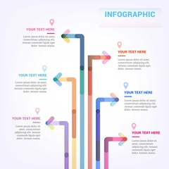 Infographic with colorful arrows