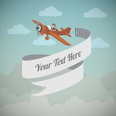 Airplane with a banner