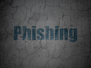 Security concept: Phishing on grunge wall background