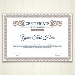 Ornamental certificate template