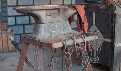 anvil with chains