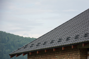 Roof with rounded snow guard