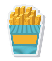 french fries isolated icon vector illustration design