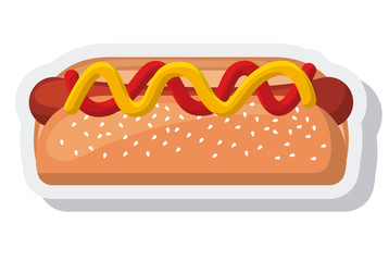 hot dog fast food icon vector illustration design