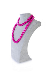 Pearl necklace isolated on the white background