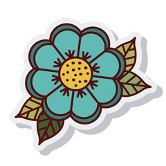 floral flower decoration isolated cion vector illustration design