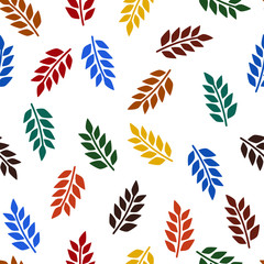 Colorful leaves pattern. 