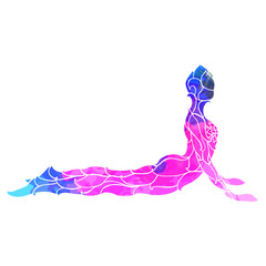 decorative colorful yoga pose