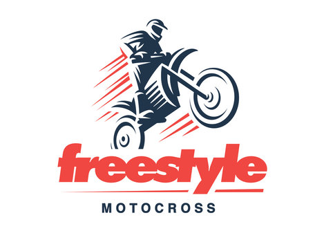 Motorcycle logo illustration, emblem design