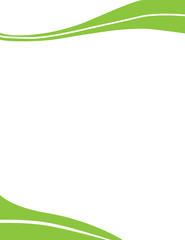 Green Swirl Wave Letterhead Template