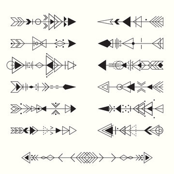 Geometric tribal arrows collection