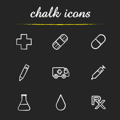 Hospital icons set