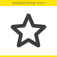 Star mark linear icon