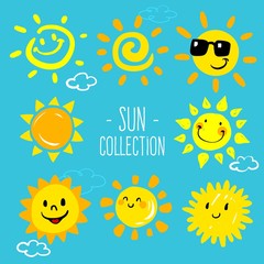 Cartoon suns collection