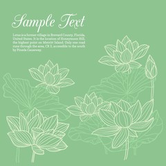 Hand drawn flowers template