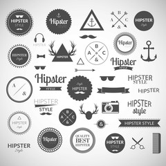 Hipster logos collection
