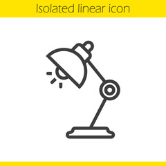 Table lamp linear icon