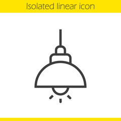 Ceiling lamp linear icon