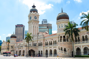Fototapeta na wymiar Iconic Sultan Abdul Samad Building in Kuala Lumpur, Malaysia