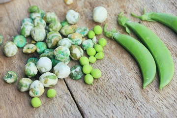 Green soybeans with coated