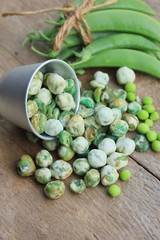 Green soybeans with coated