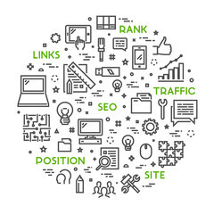 Line concept for search engine optimization