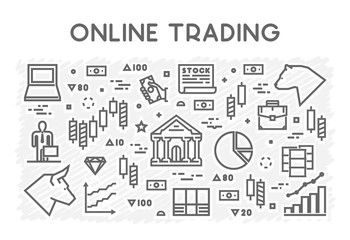 Vector line concept of online trading