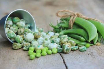 Green soybeans with coated